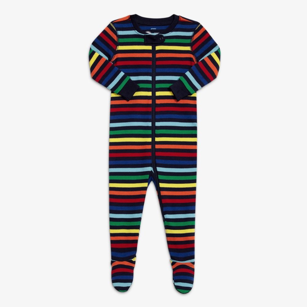 NWT Primary Zip Footie PJ